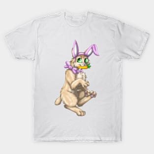 Bobtail BunnyCat: Cream (Pink) T-Shirt